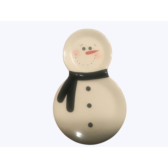 Snowman Plate LTD Commodities Christmas Cookies Snacks/ Treats Plate - Picture 5 of 12